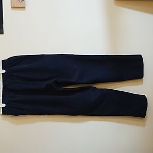 LANDS END NAVY BLUE CORDUROY PANTS, WORN TWICE, SZ 4P, STRAIGT LEG, HIGH RISE